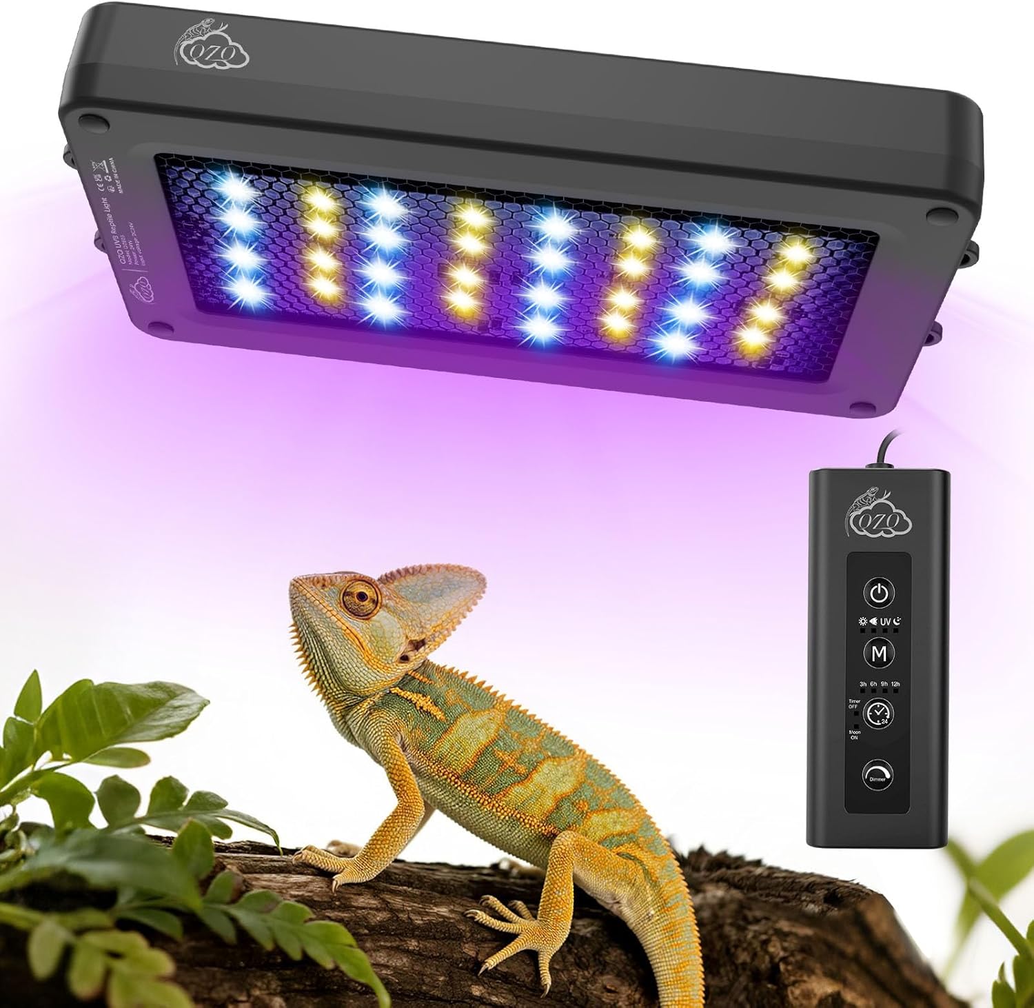 Gecko Lighting & Decor - 24W LED UVA UVB Reptil Lambası,