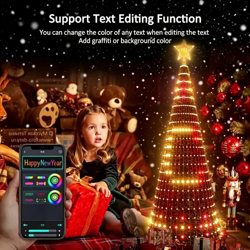 Lighting Tree Decor - Akıllı RGB Noel Ağacı Tepesi Lambası,