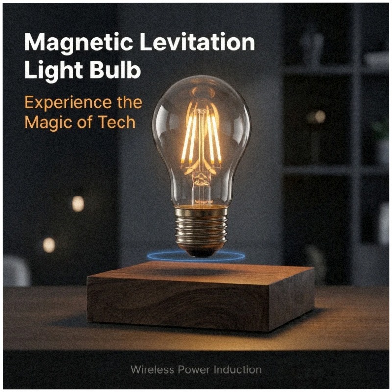 Lighting Decor For Diwali - Manyetik Levitasyonlu Kablosuz LED Ampul Masa