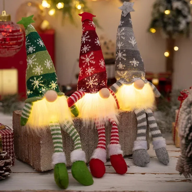 Lighting Tree Decor - Noel Yüzü Olmayan Bebek Gnome Süsler
