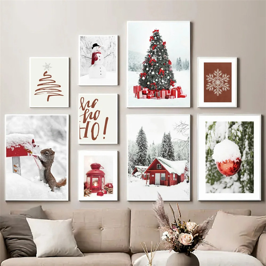 Lighting Tree Decor - Vintage Posterler ve Baskılar Noel Ağacı