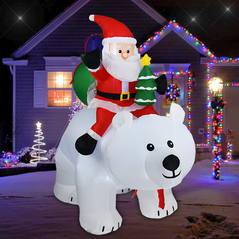 Lighting Tree Decor - Noel Şişme Noel Baba Kutup Ayısı