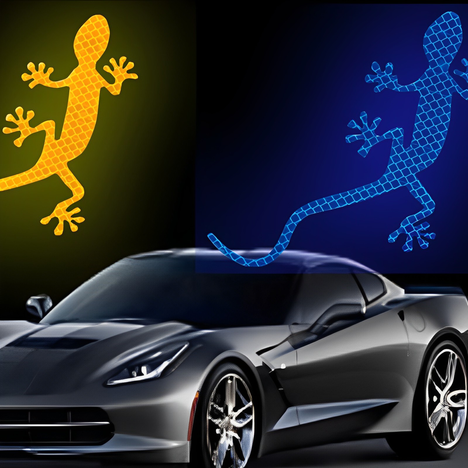 Gecko Lighting & Decor - Gecko yansıtıcı güvenlik işareti arabalar Sticker