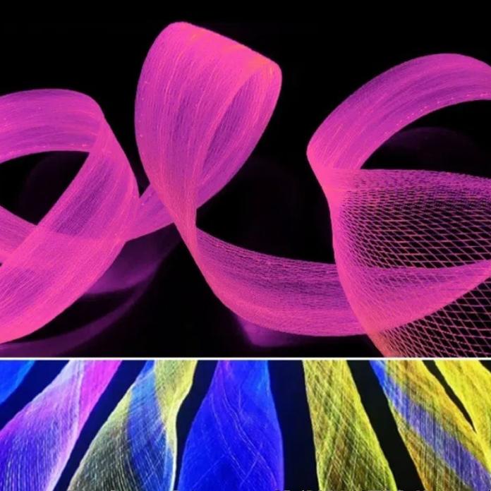 Lighting Tree Decor - Plastik optik fiber, dokuma ışıklı örgü,