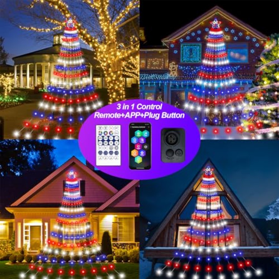 Akıllı 4 Temmuz Dekorasyon Işı - Lighting Tree Decor incelemesi ve fiyatı