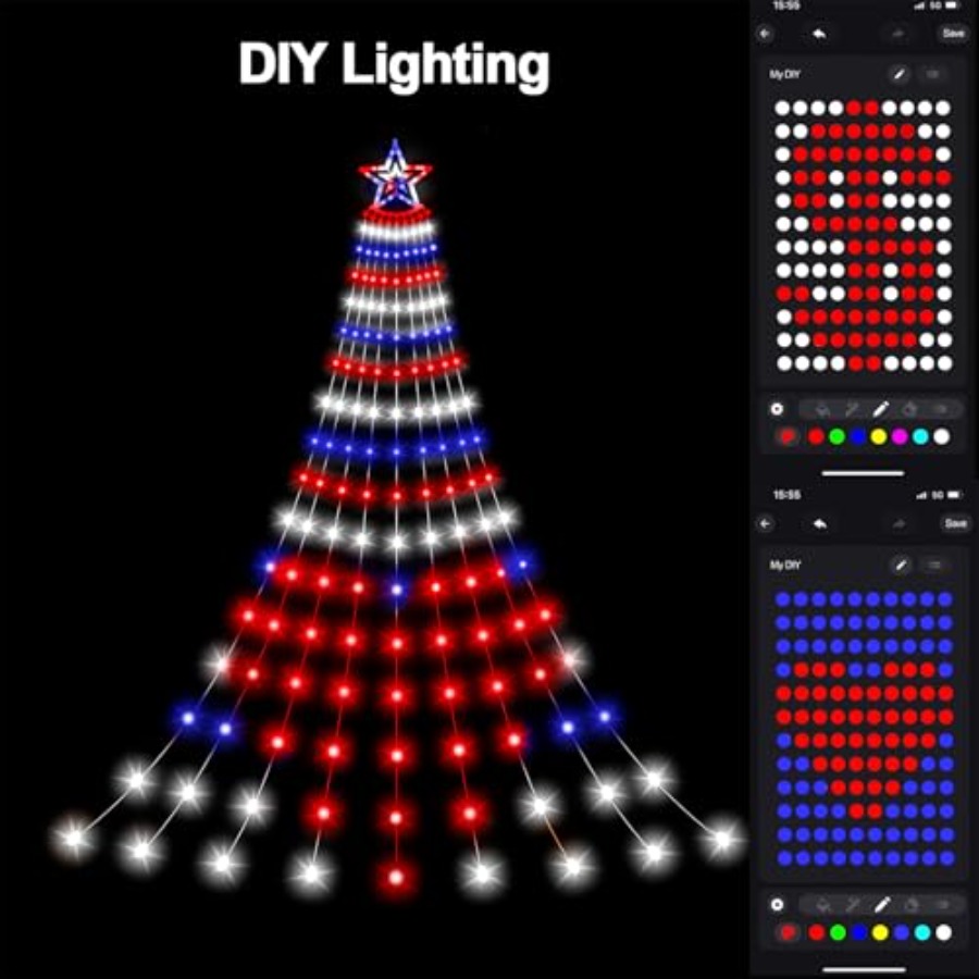 Akıllı 4 Temmuz Dekorasyon Işı - Lighting Tree Decor incelemesi ve fiyatı