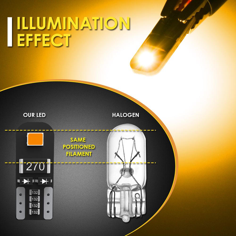 2x Araba LED T10 W5W Canbus 60 - Orange Lighting Decor incelemesi ve fiyatı
