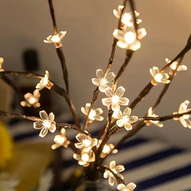 1/2 adet 20LED kiraz çiçeği ağ - Lighting Tree Decor incelemesi ve fiyatı
