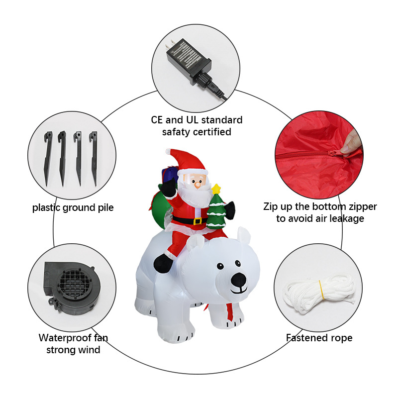 Noel Şişme Noel Baba Kutup Ayı - Lighting Tree Decor incelemesi ve fiyatı